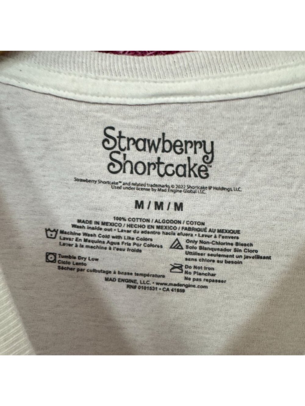 Strawberry Shortcake Berry Sweet Spirit Rally Cartoon Tee M - Picture 4 of 5